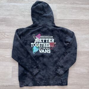 Vans Better Together Black Tie Dye Hoodie Sweatshirt Men's-Size M